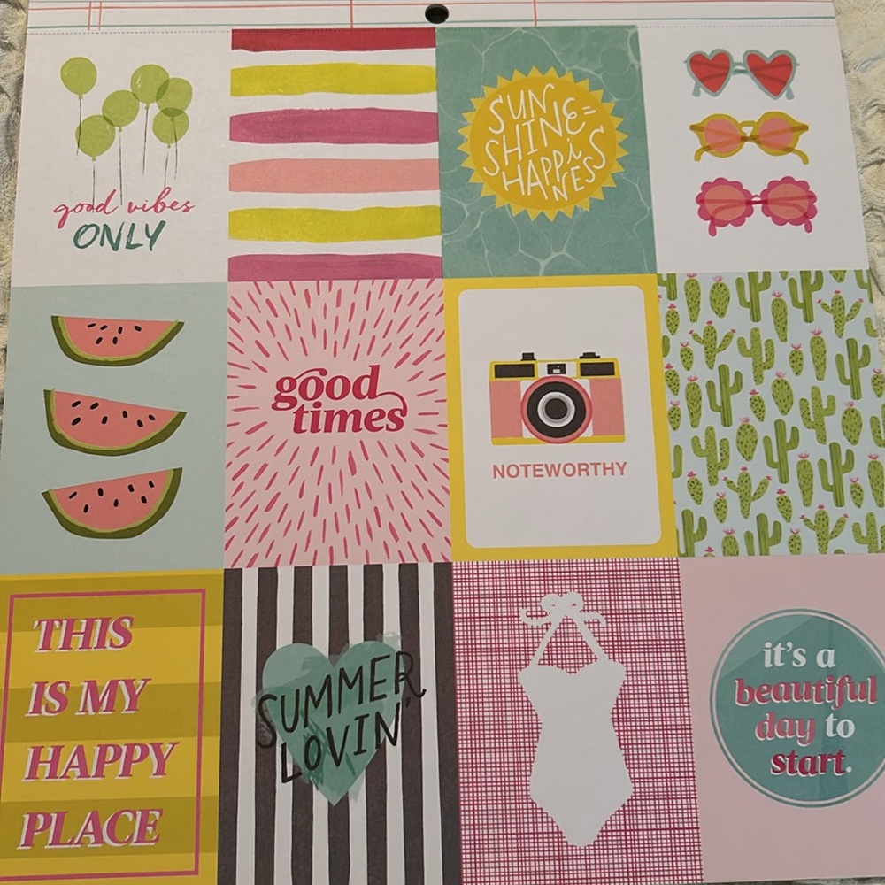 Like New Dear Lizzy Happy Place 12x12 scrapbook paper pad 47 pages - Picture 16 of 16